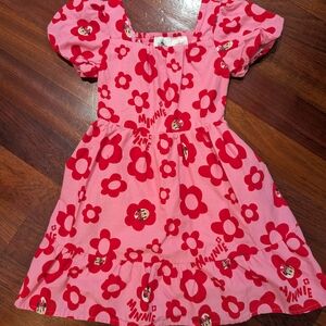 Disney Minnie Mouse Pink Floral Kids Dress